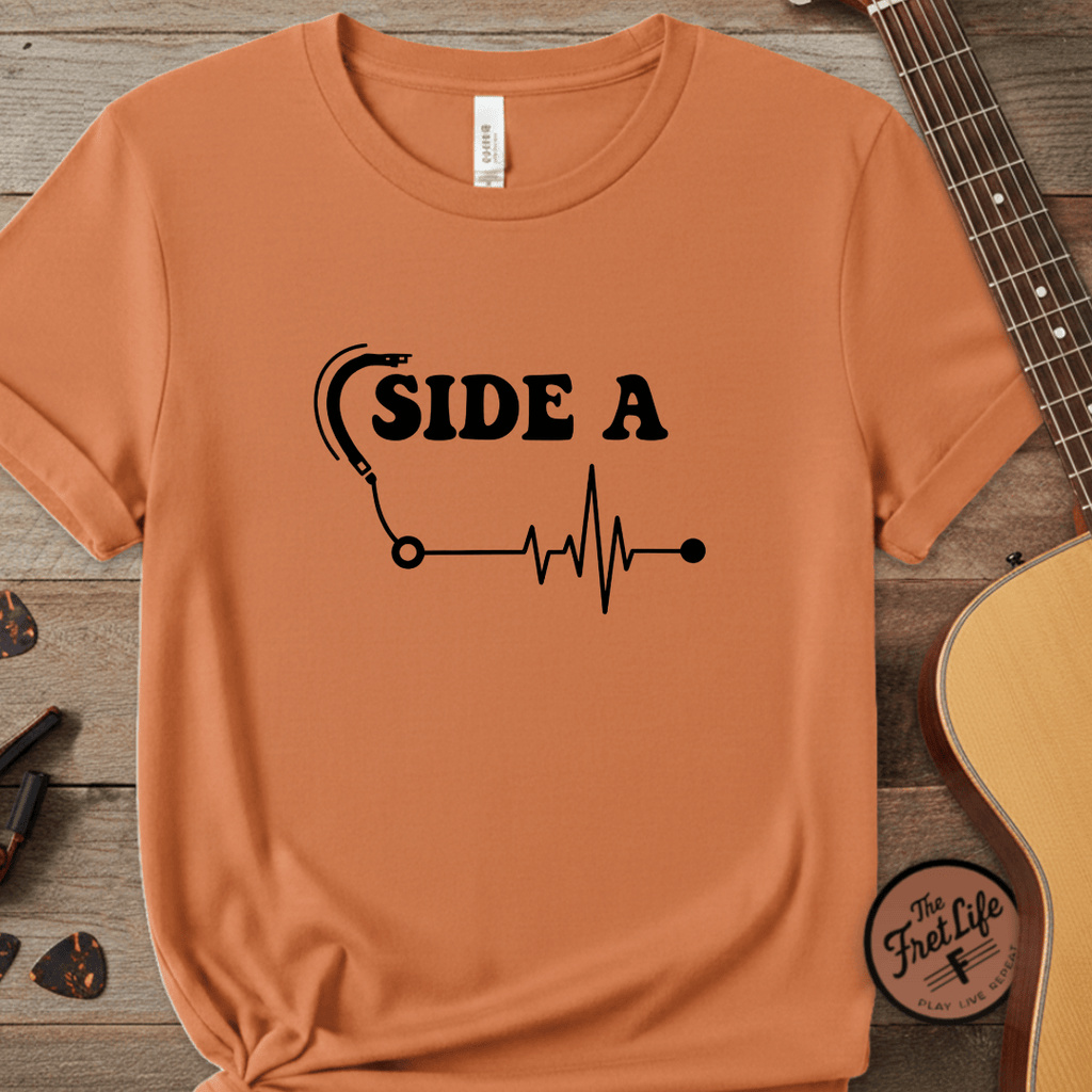 Printify T-Shirt Burnt Orange / S Side A Vinyl Pulse Graphic Tee
