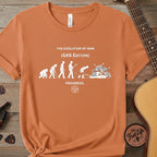 Printify T-Shirt Burnt Orange / S The Evolution of Man: GAS Edition T-Shirt