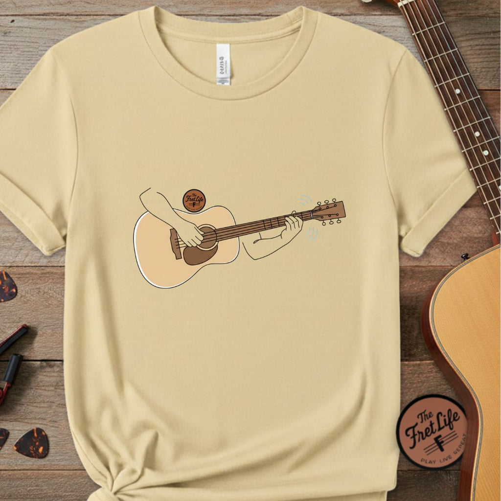 Printify T-Shirt Butter / S Acoustic Guitar Strumming | Premium T-Shirt
