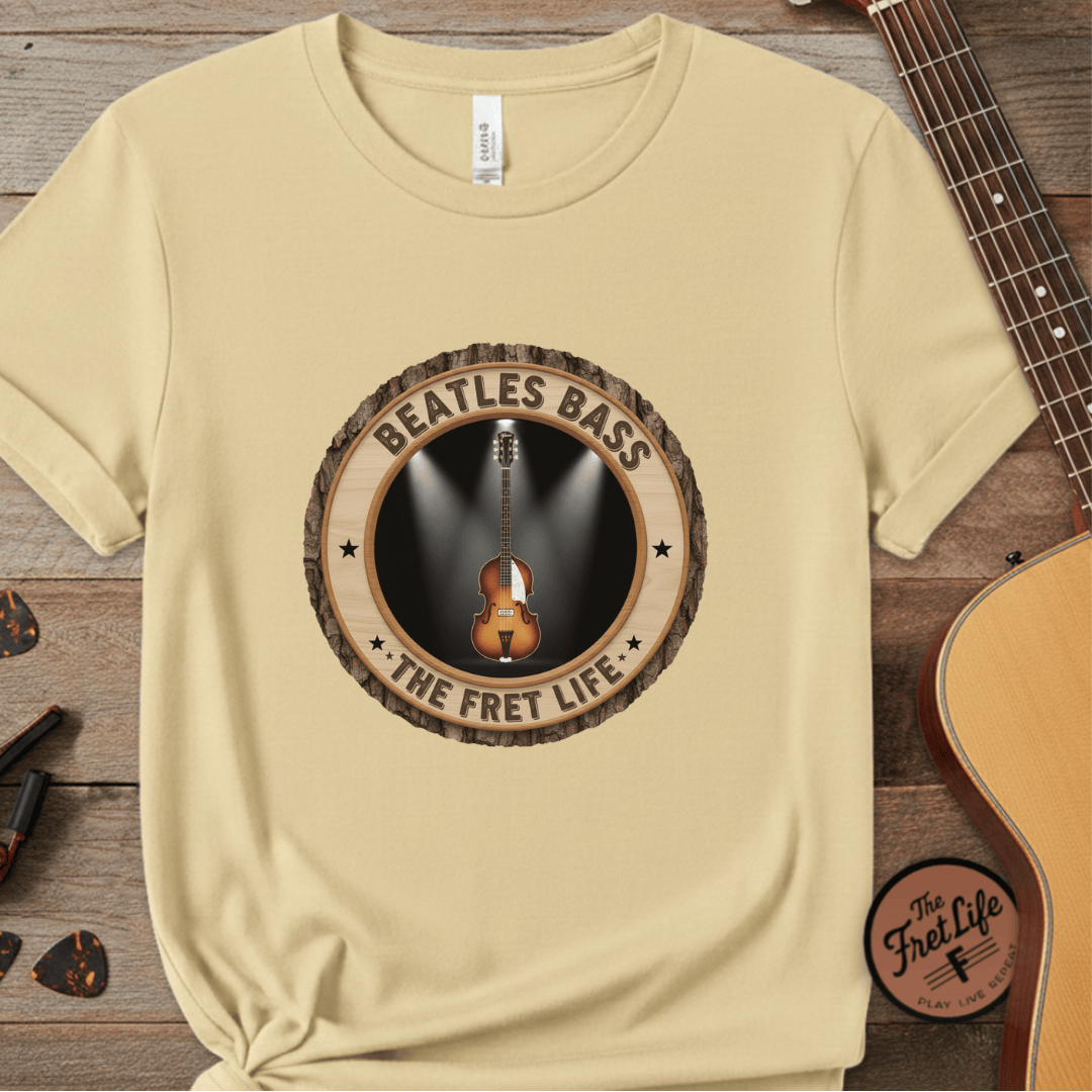 Printify T-Shirt Butter / S Beatles Bass Tee | Hofner Violin Bass PM Fan Shirt