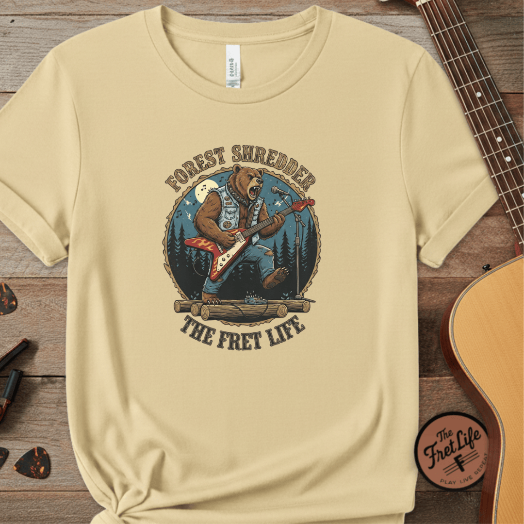 Printify T-Shirt Butter / S Forest Shredder: The Bear Rocker T-Shirt