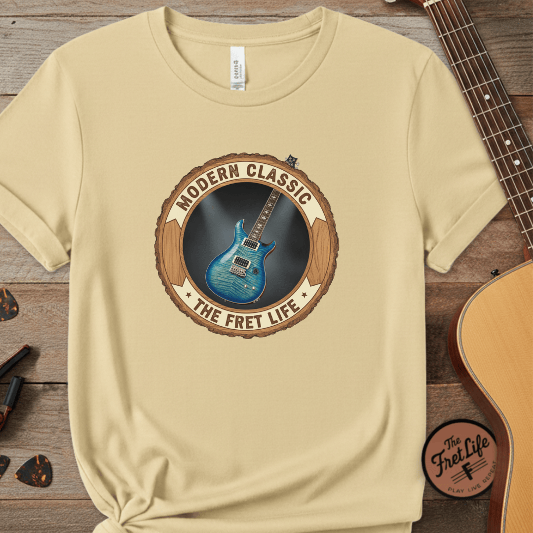 Printify T-Shirt Butter / S Modern Classic Tee | PRS Custom 24 Electric Guitar Fan Shirt