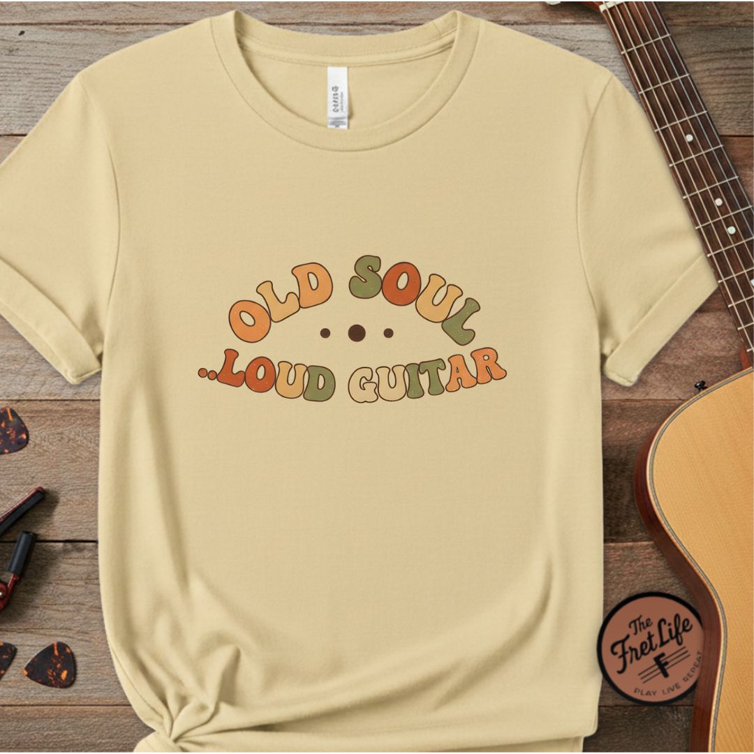 Printify T-Shirt Butter / S Old Soul, Loud Guitar | Premium T-Shirt