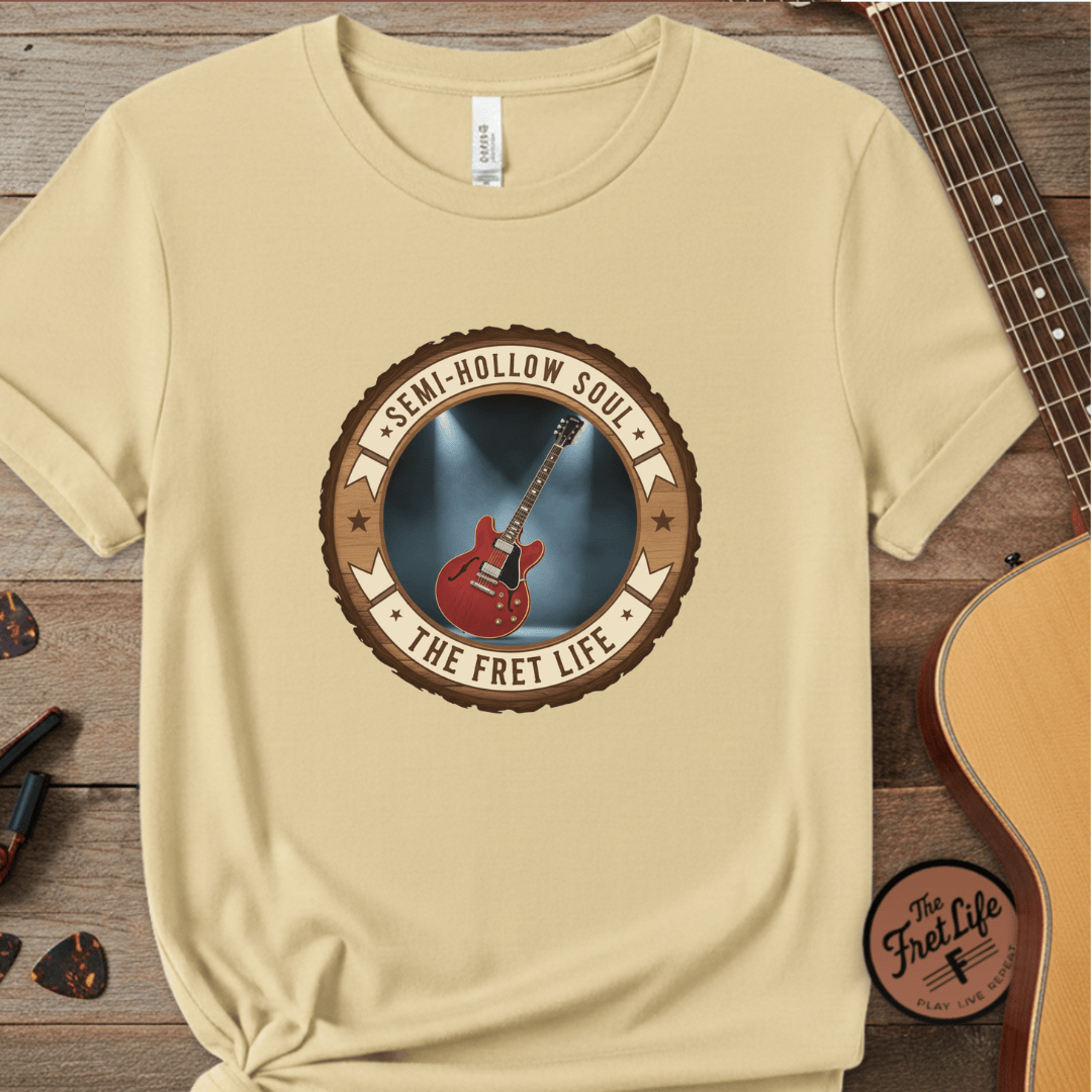 Printify T-Shirt Butter / S Semi-Hollow Soul Tee | Gibson ES-335 Blues Jazz Guitar Shirt