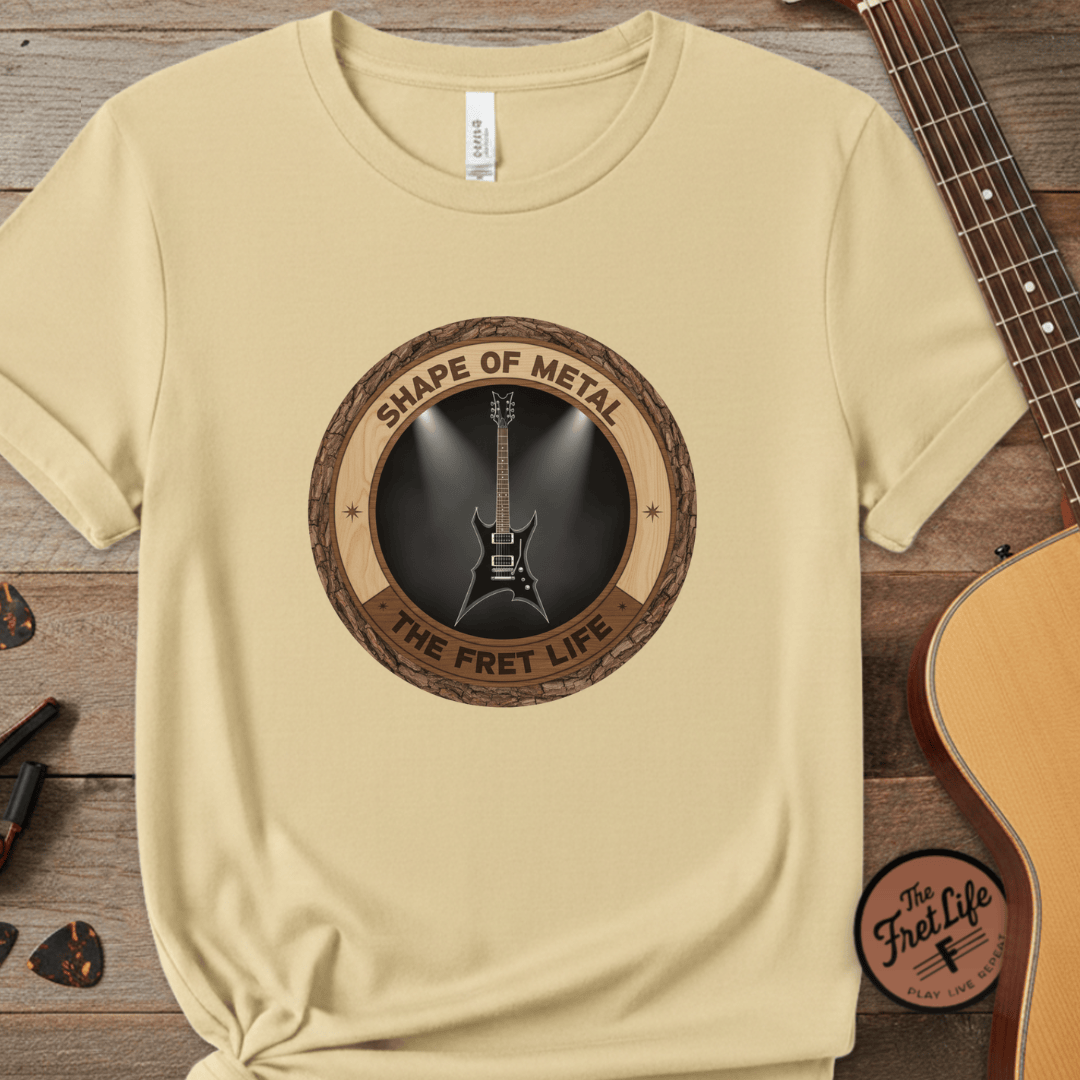 Printify T-Shirt Butter / S Shape of Metal Tee | BC Rich Warlock Mockingbird Heavy Metal Guitar Shirt