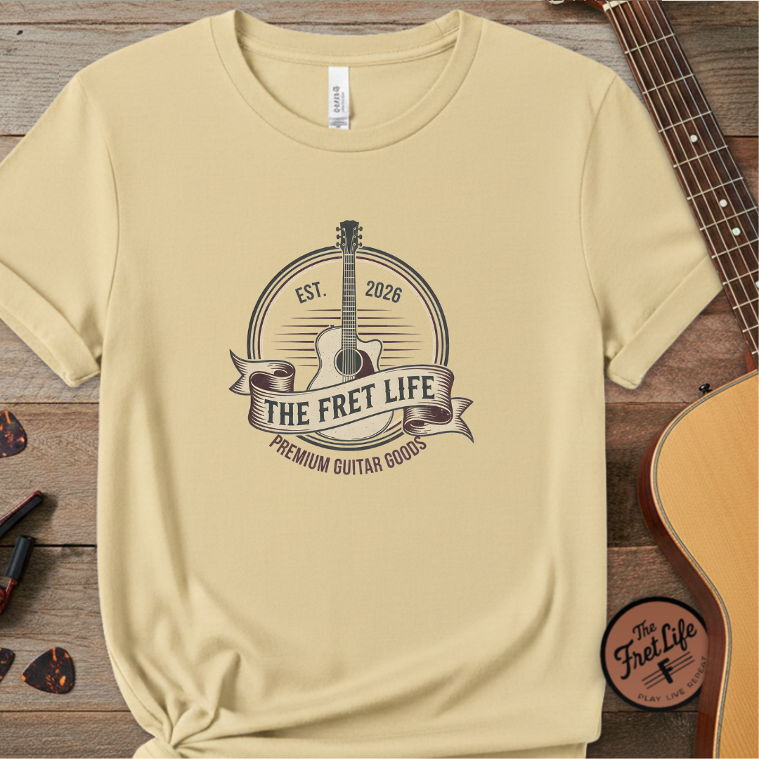 Printify T-Shirt Butter / S The Fret Life |  Guitar Goods Premium Tee