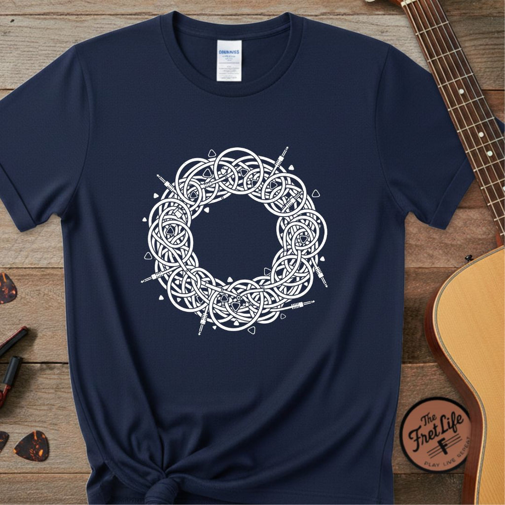 Printify T-Shirt Cable Spaghetti: The Signal Chain Mandala T-Shirt
