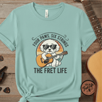 Printify T-Shirt Chalky Mint / S Four Paws, Six Strings: The Dog House Blues Tee