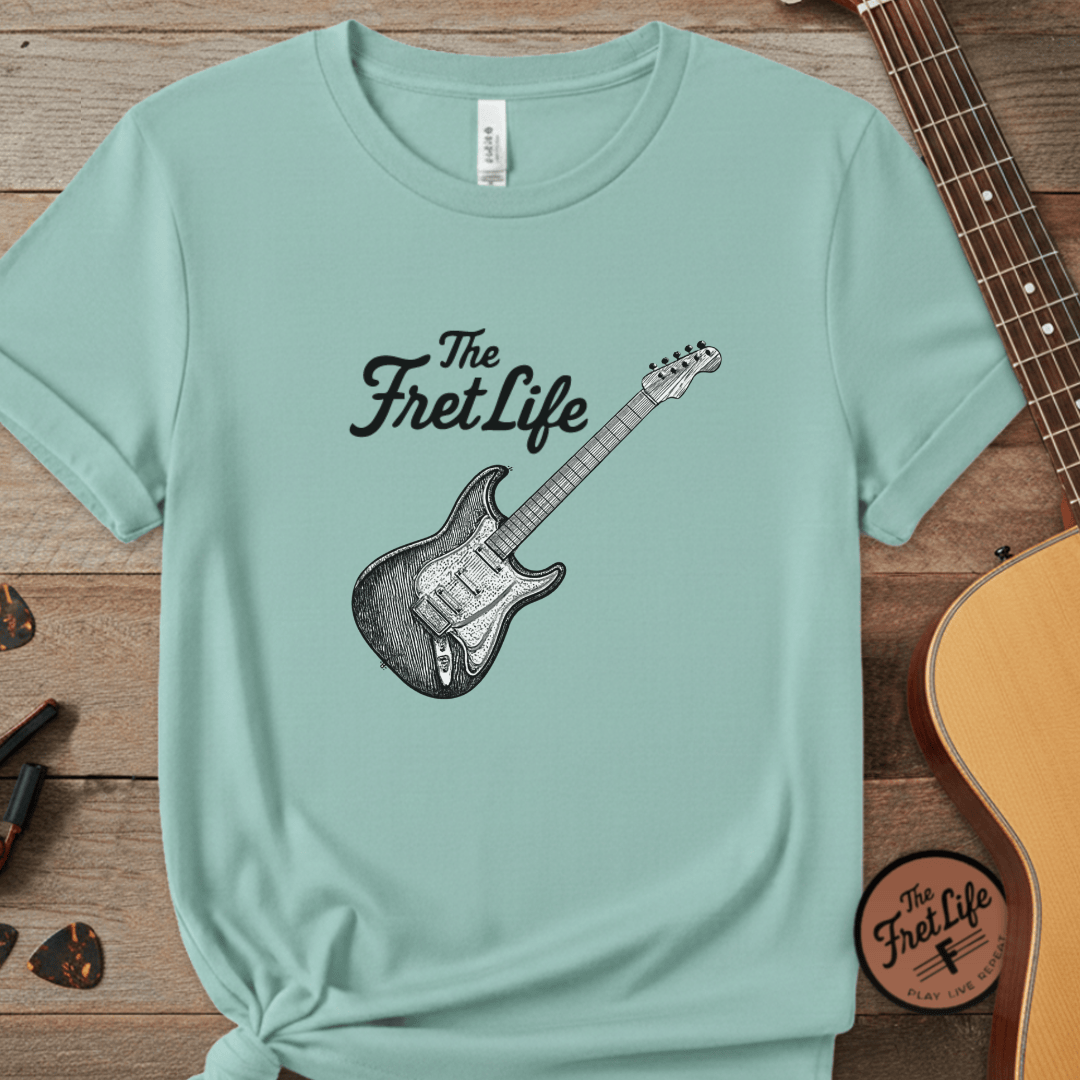 Printify T-Shirt Chalky Mint / S Music Lover Fender Stratocaster T-Shirt