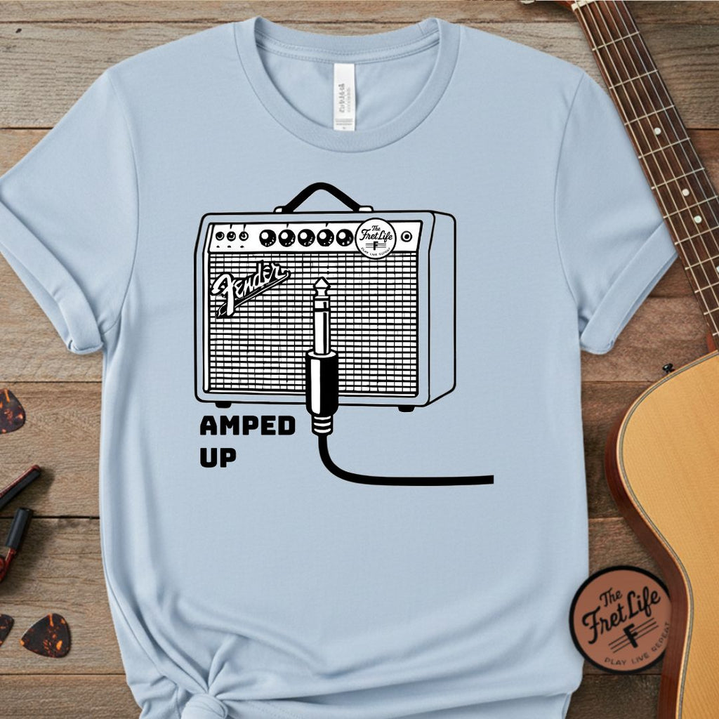 Printify T-Shirt Chambray / S Amped Up T-Shirt
