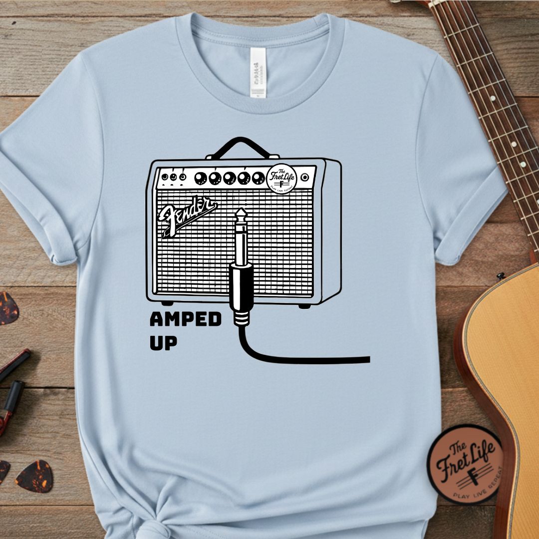 Printify T-Shirt Chambray / S Amped Up T-Shirt