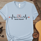 Printify T-Shirt Chambray / S Bass Heart Premium Graphic Tee