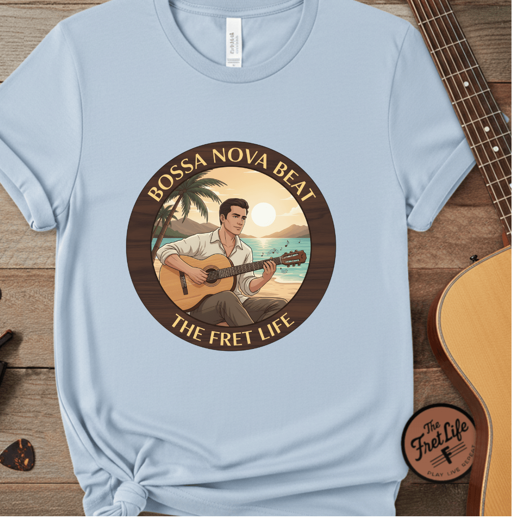 Printify T-Shirt Chambray / S Bossa Nova Beat - Sunshine Fret Life Tee