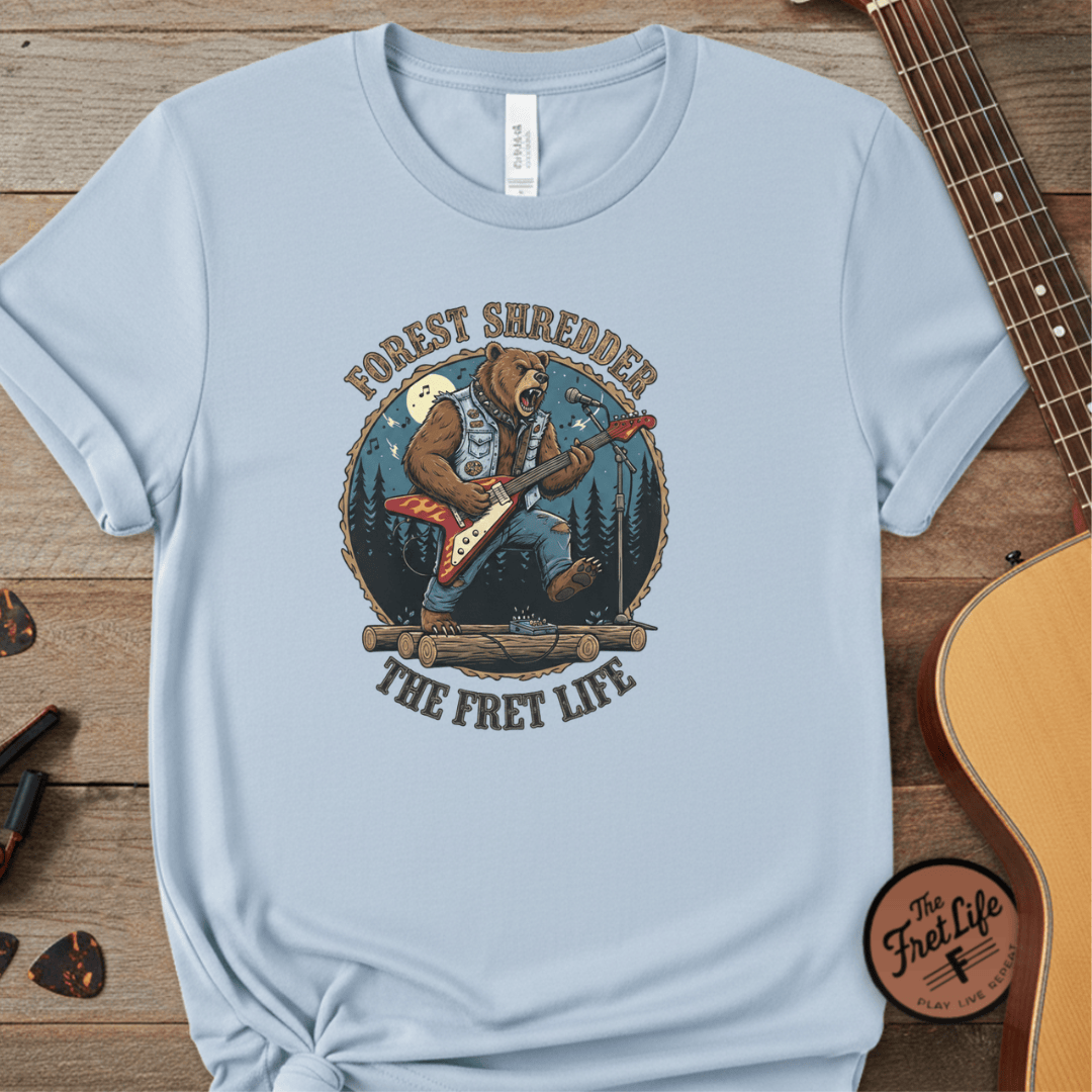 Printify T-Shirt Chambray / S Forest Shredder: The Bear Rocker T-Shirt
