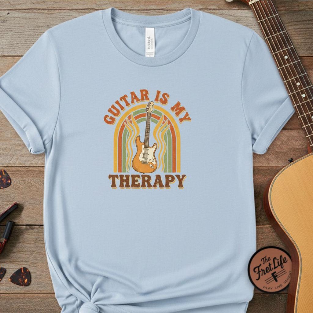 Printify T-Shirt Chambray / S Guitar is My Therapy | Premium T-Shirt