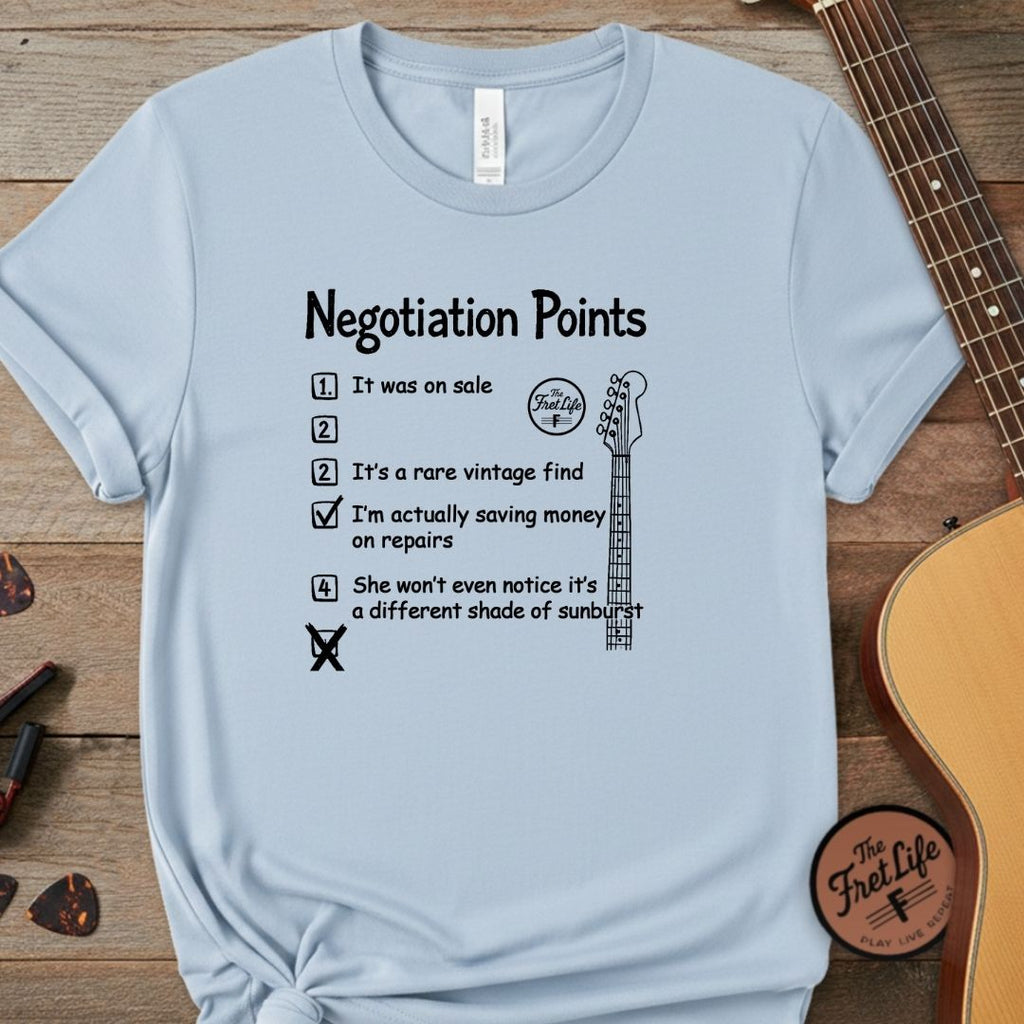 Printify T-Shirt Chambray / S Negotiation Points: The Gear Acquisition Checklist T-Shirt