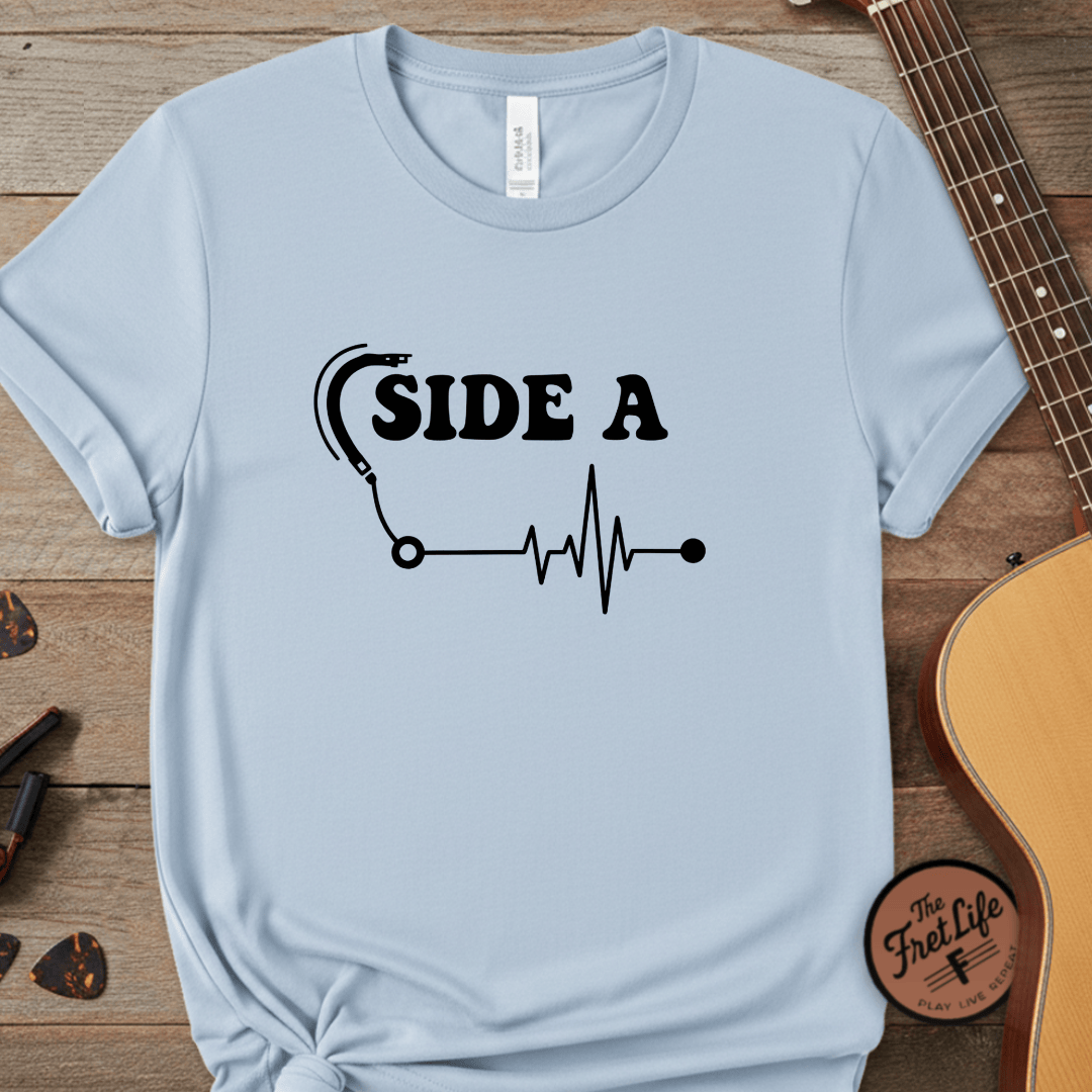 Printify T-Shirt Chambray / S Side A Vinyl Pulse Graphic Tee