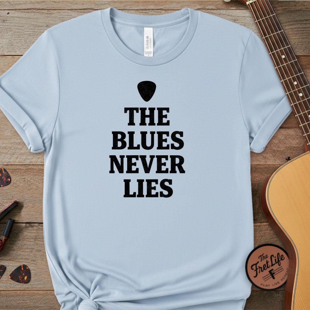 Printify T-Shirt Chambray / S "The Blues Never Lies" Premium Tee
