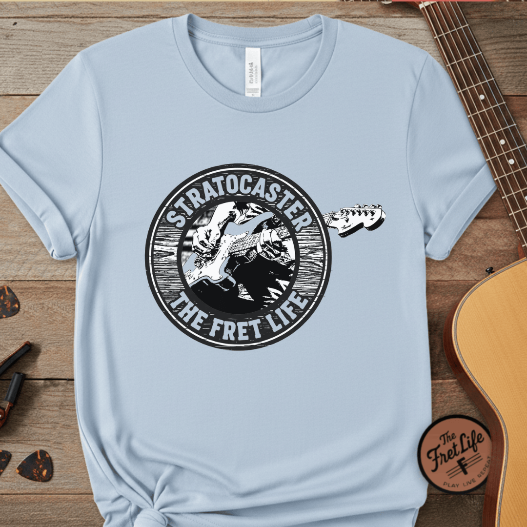 Printify T-Shirt Chambray / S The Stratocaster Tee: Wear your passion