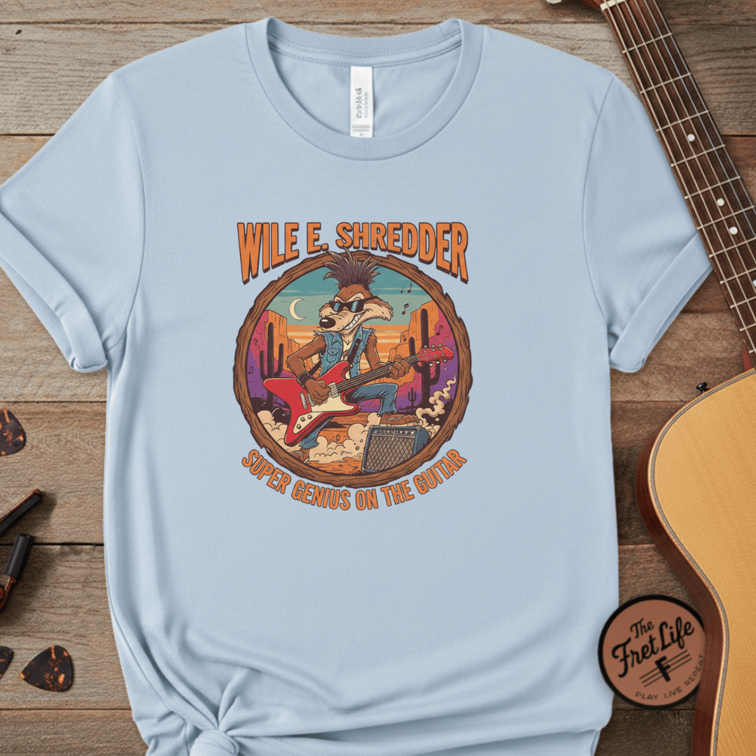 Printify T-Shirt Chambray / S Wile E Shredder Desert Guitar - Graphic T-Shirt