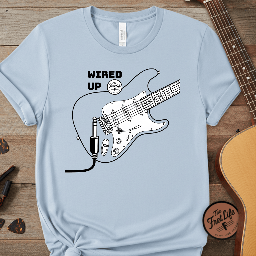Printify T-Shirt Chambray / S Wired Up T-Shirt