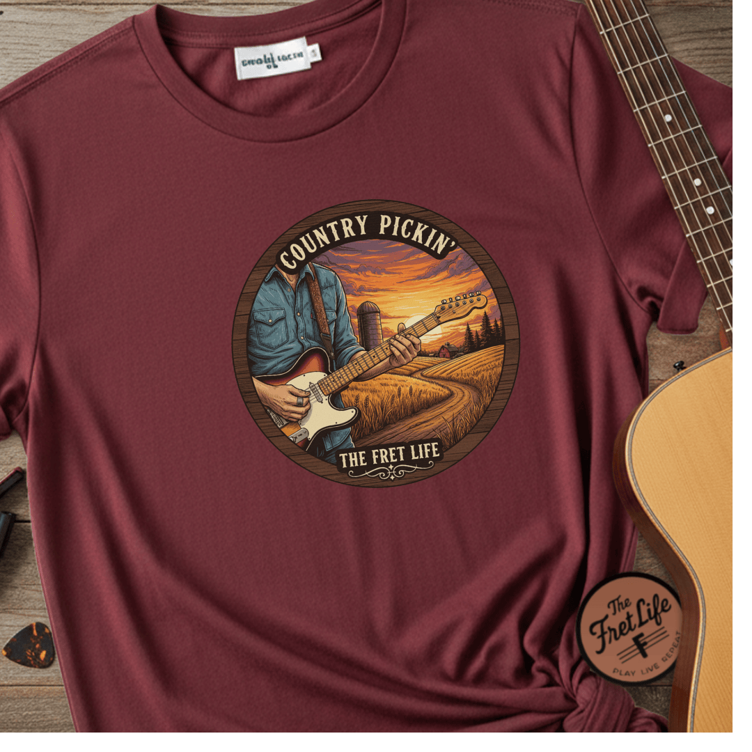 Printify T-Shirt Chili / S Country Pickin' Guitar T-Shirt