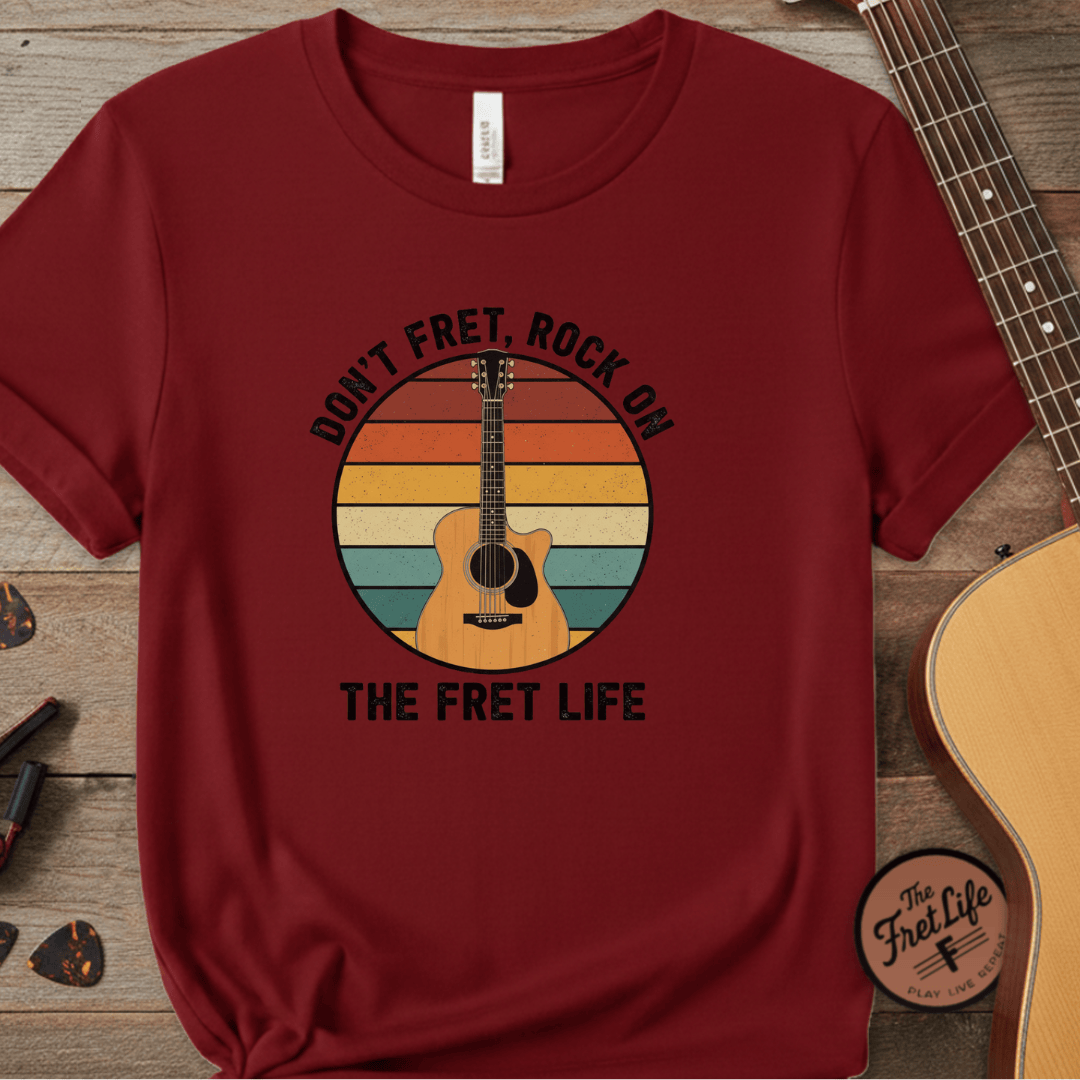 Printify T-Shirt Chili / S Don't Fret, Rock On : Guitar T-Shirt