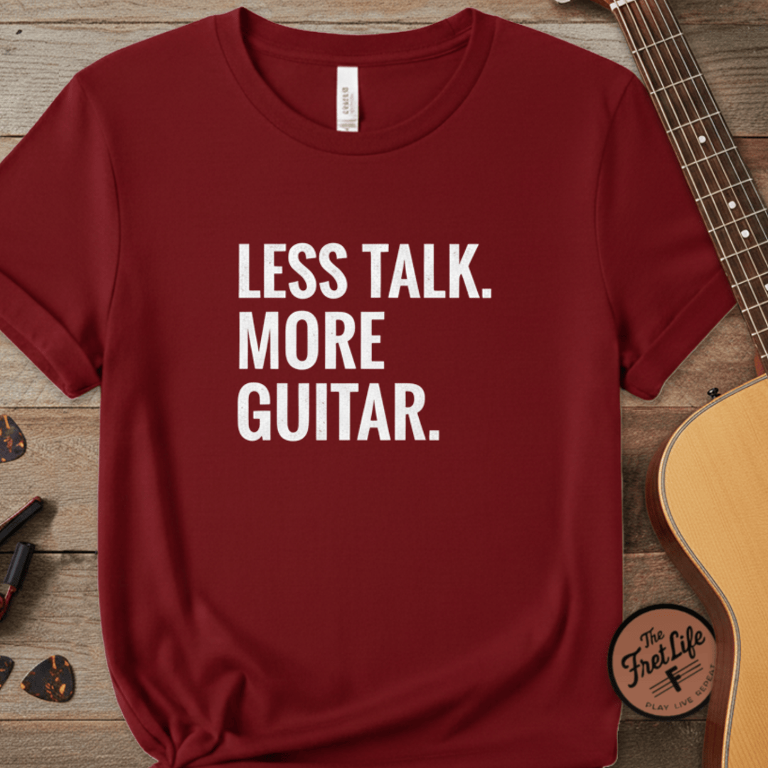 Printify T-Shirt Chili / S Less Talk. More Guitar. | Premium T-Shirt