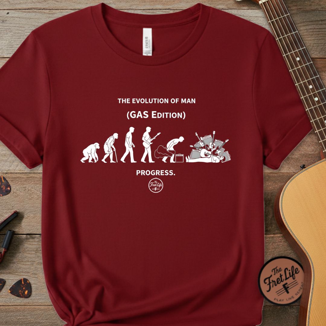 Printify T-Shirt Chili / S The Evolution of Man: GAS Edition T-Shirt