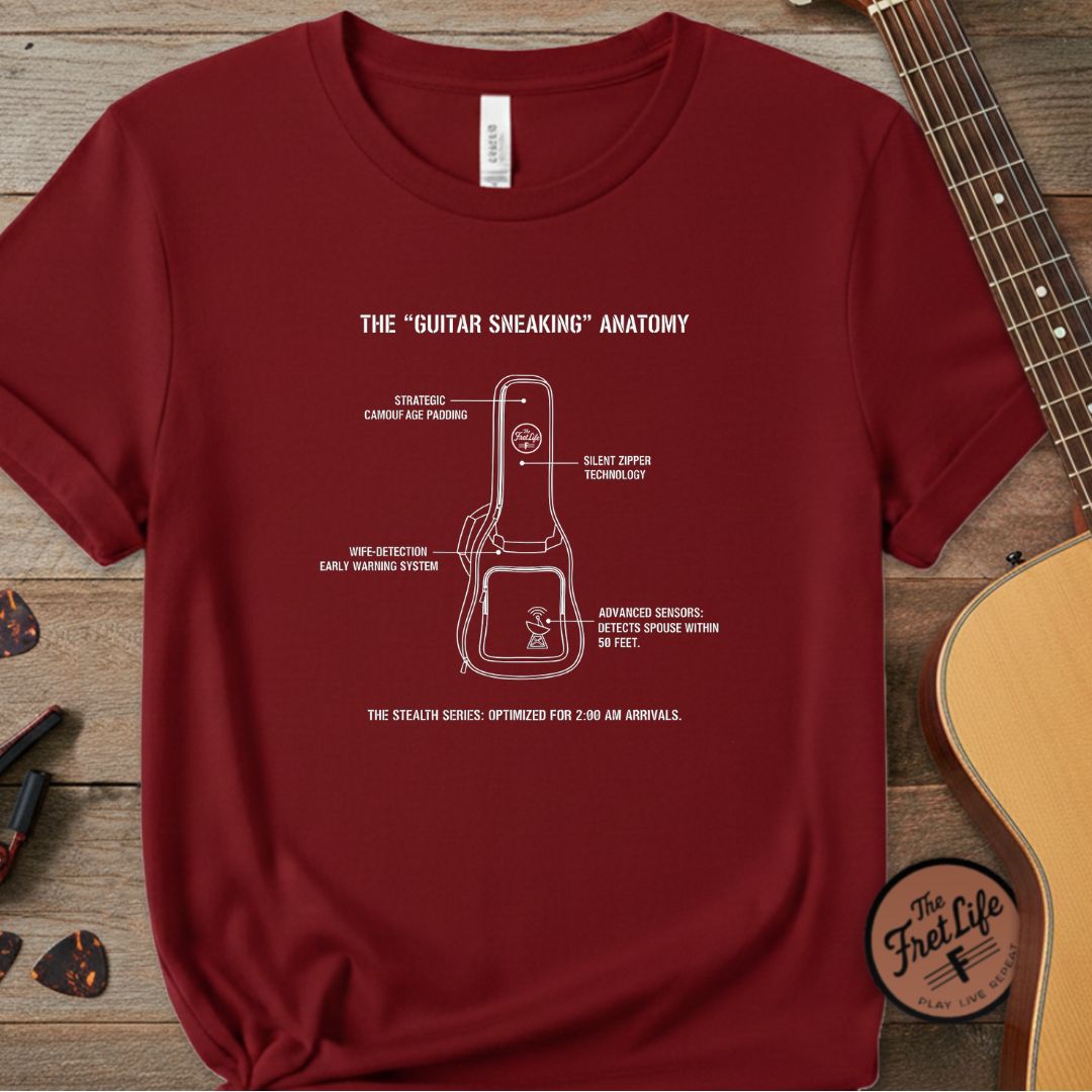 Printify T-Shirt Chili / S The "Guitar Sneaking" Anatomy: Stealth Series T-Shirt