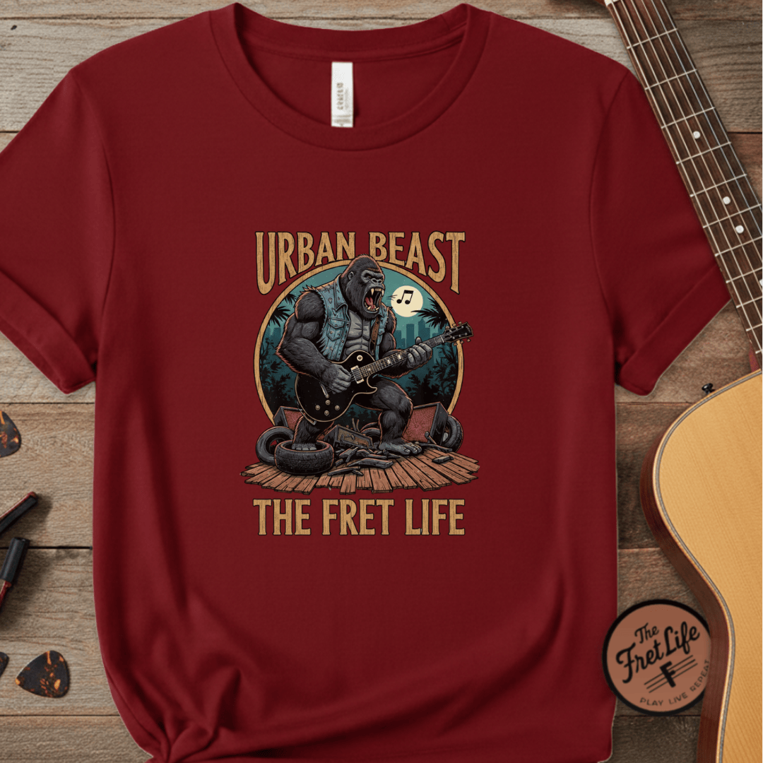 Printify T-Shirt Chili / S Urban Beast: The Fret Life Concrete Jungle Tee