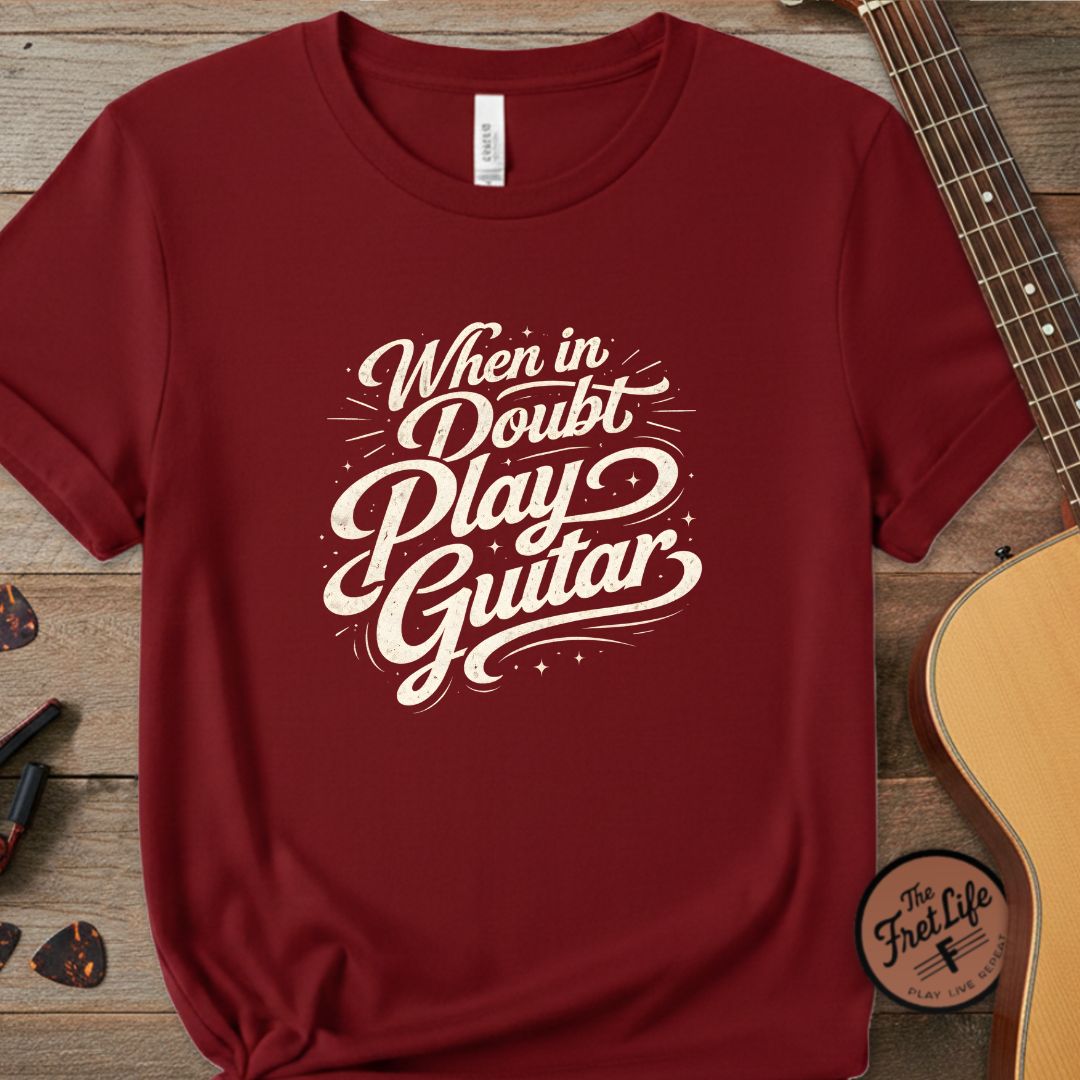 Printify T-Shirt Chili / S When in Doubt Play Guitar | Premium T-Shirt