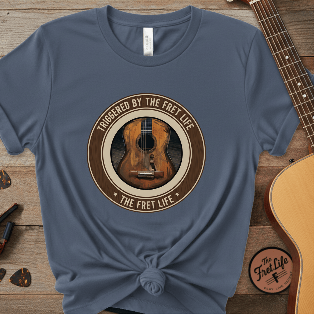 Printify T-Shirt China Blue / S Triggered By The Fret Life T-Shirt | Willie Apparel