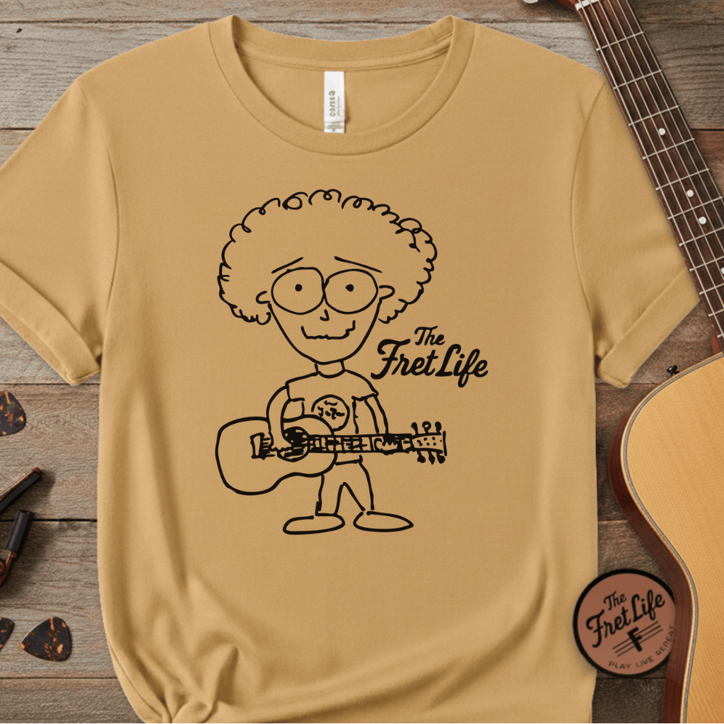 Printify T-Shirt Citrus / S "Acoustic Eyeball Rocker" Tee: Unplugged & Unhinged Guitarist Graphic