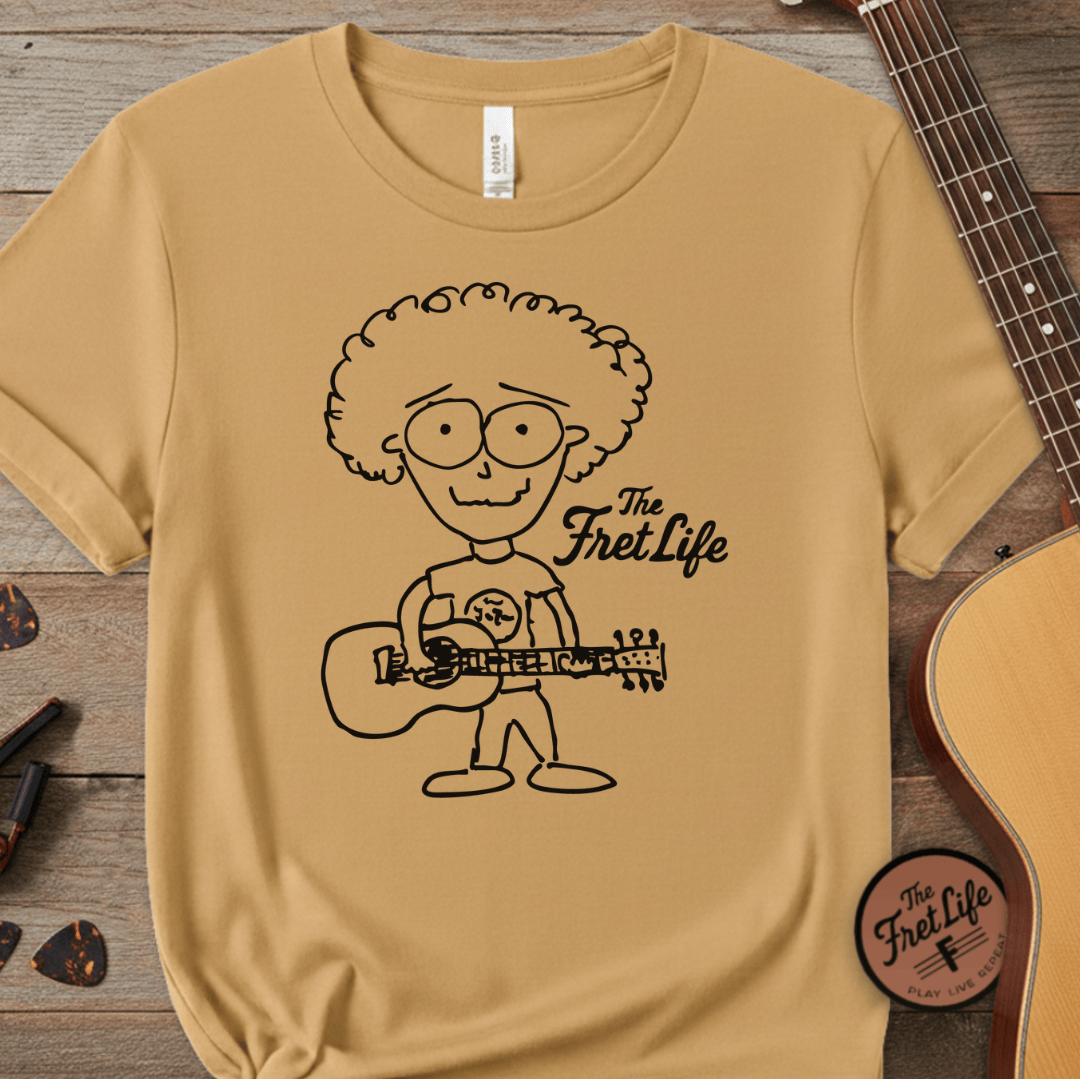 Printify T-Shirt Citrus / S "Acoustic Eyeball Rocker" Tee: Unplugged & Unhinged Guitarist Graphic