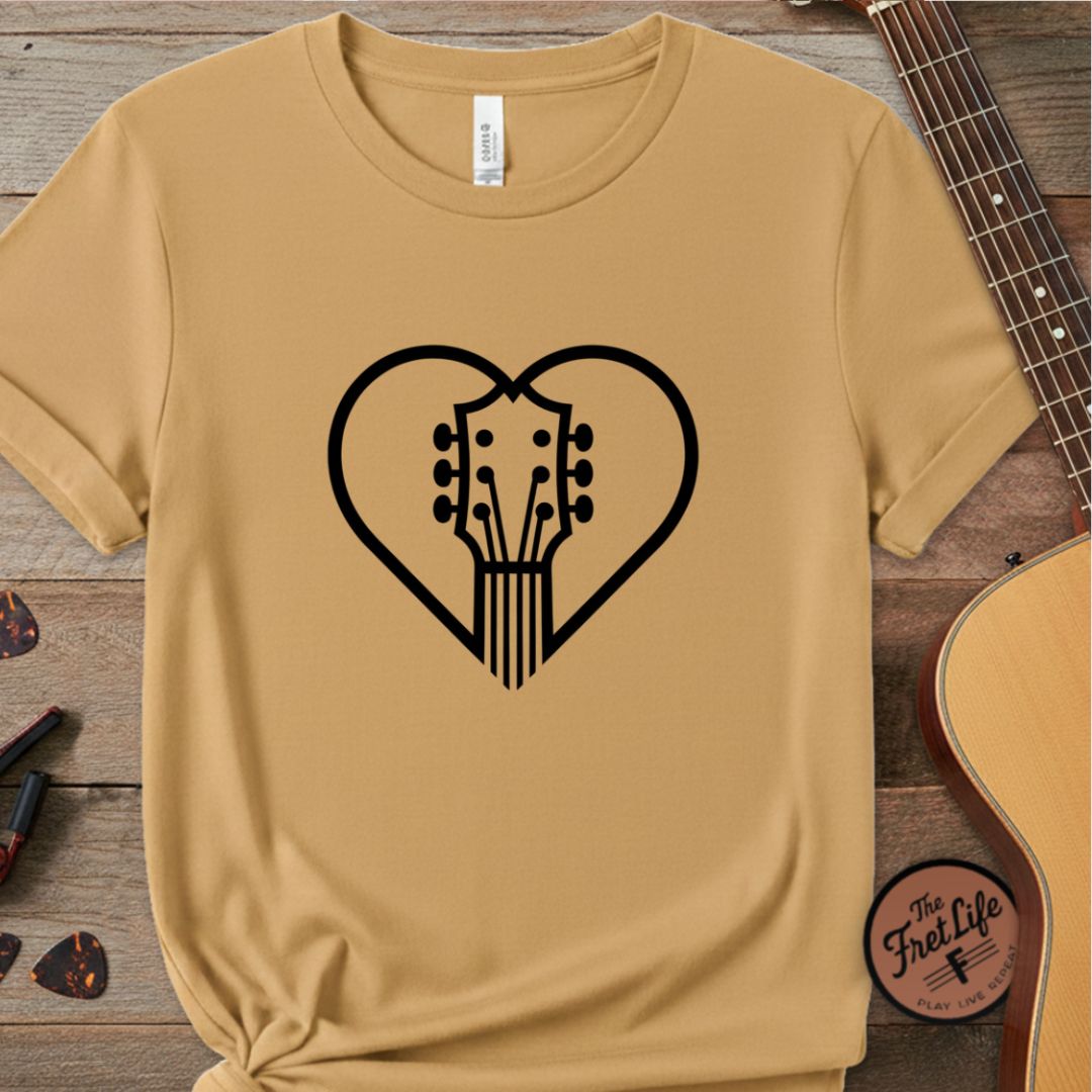 Printify T-Shirt Citrus / S Guitar Heartbeat | Premium T-Shirt