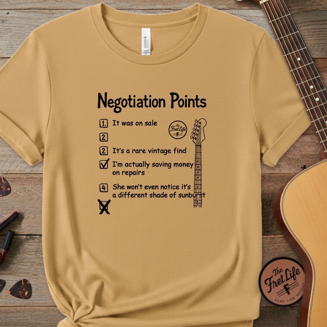 Printify T-Shirt Citrus / S Negotiation Points: The Gear Acquisition Checklist T-Shirt