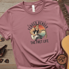 Printify T-Shirt Crimson / 3XL Fender Bender: The Fret Life T-Shirt (Vintage Rocker Edition)