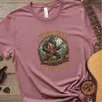 Printify T-Shirt Crimson / S Jungle Beat: The Gorilla Guitarist Tee