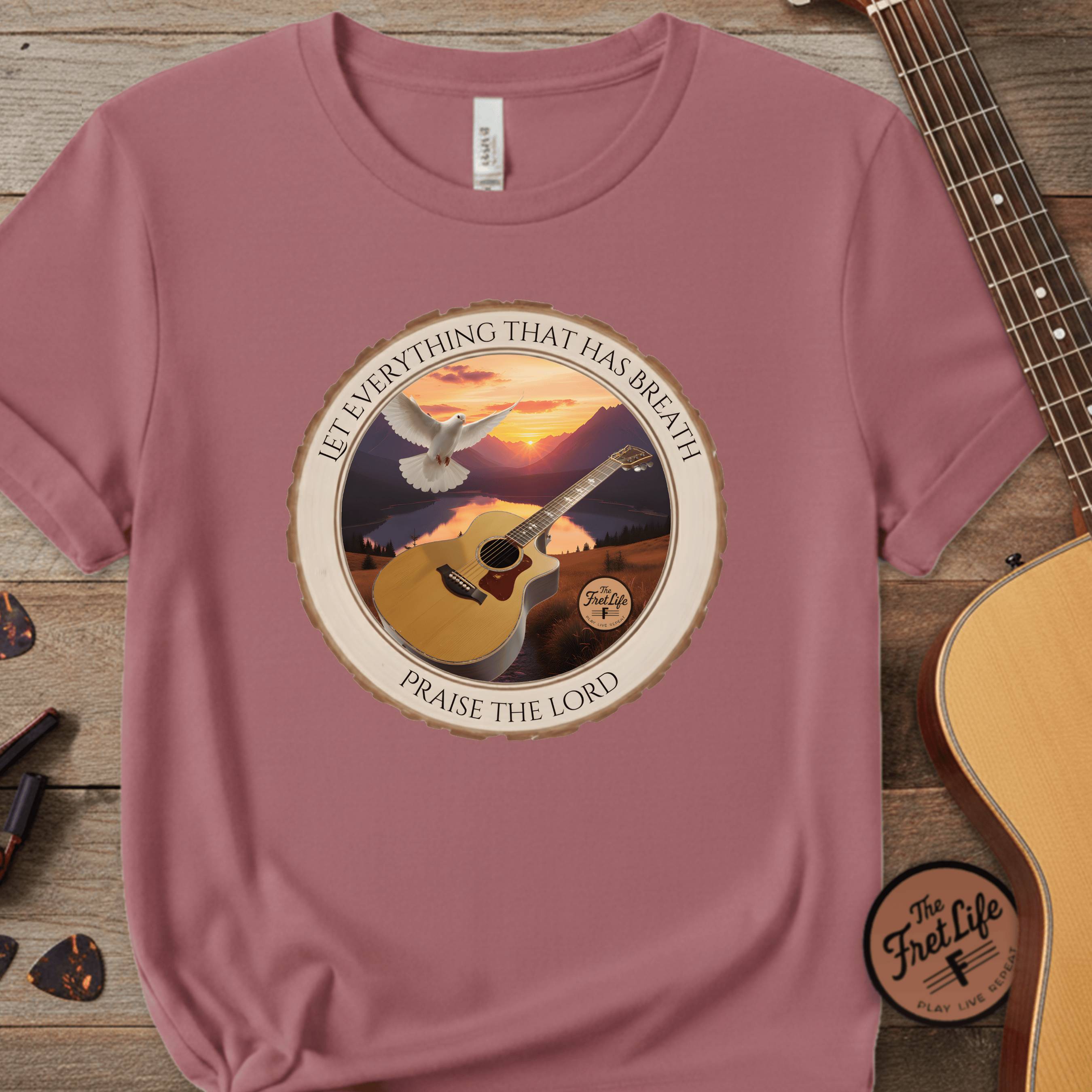 Printify T-Shirt Crimson / S Let Everything that has Breath Praise the Lord Tee