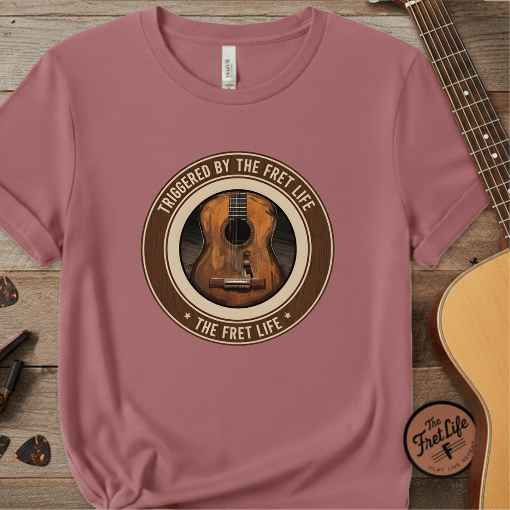 Printify T-Shirt Crimson / S Triggered By The Fret Life T-Shirt | Willie Apparel