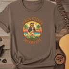 Printify T-Shirt Espresso / S Beach Rocker: Golden's Sunset Shred Fret Life Tee