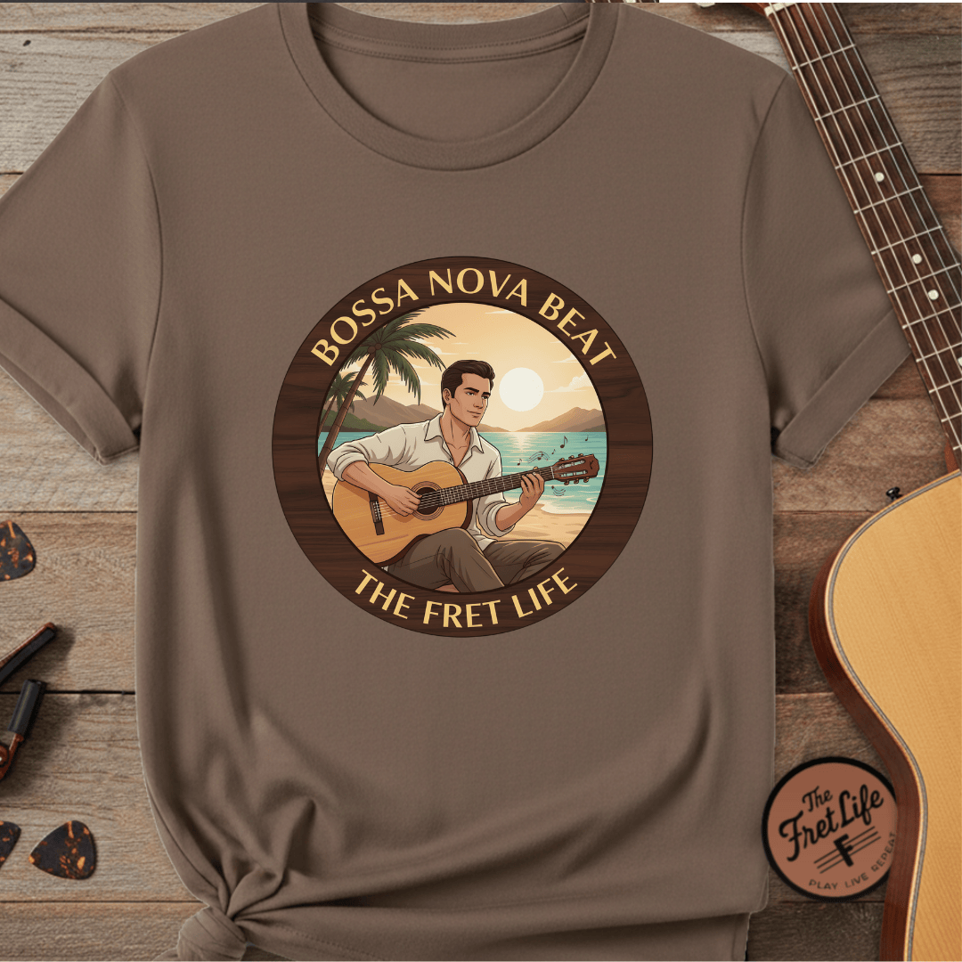 Printify T-Shirt Espresso / S Bossa Nova Beat - Sunshine Fret Life Tee