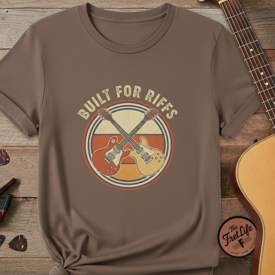 Printify T-Shirt Espresso / S Built for Riffs | Premium T-Shirt
