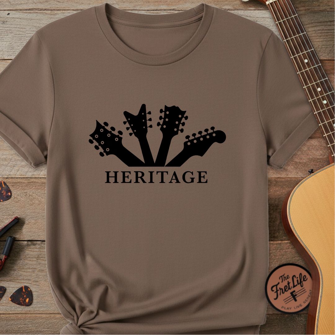 Printify T-Shirt Espresso / S Fret Life Heritage: Vintage Headstock Aesthetic T-Shirt