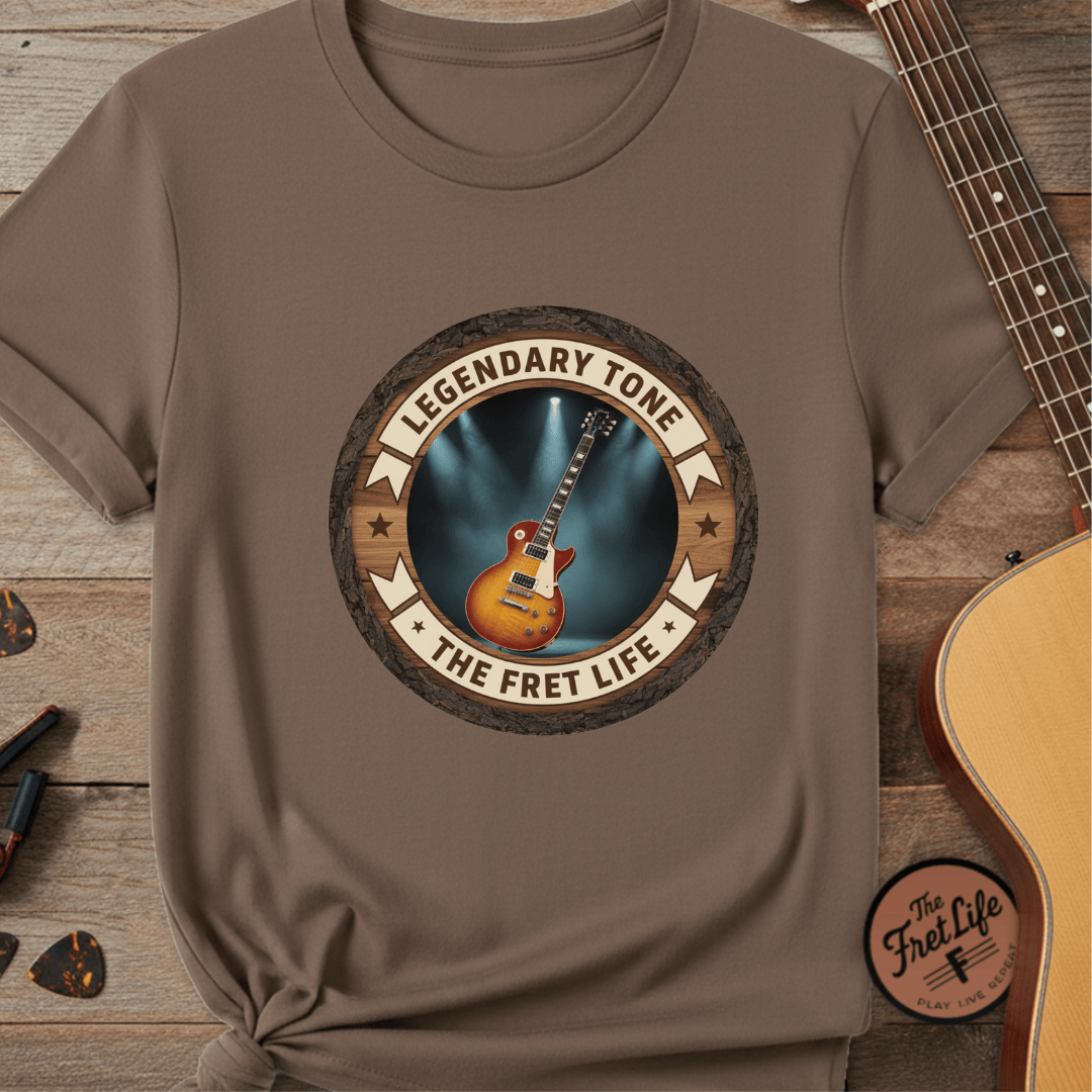 Printify T-Shirt Espresso / S Legendary Tone Tee | Gibson Les Paul Electric Guitar Fan Shirt