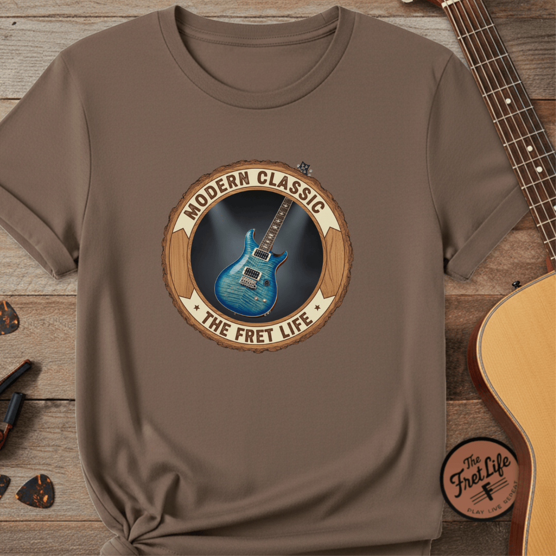 Printify T-Shirt Espresso / S Modern Classic Tee | PRS Custom 24 Electric Guitar Fan Shirt