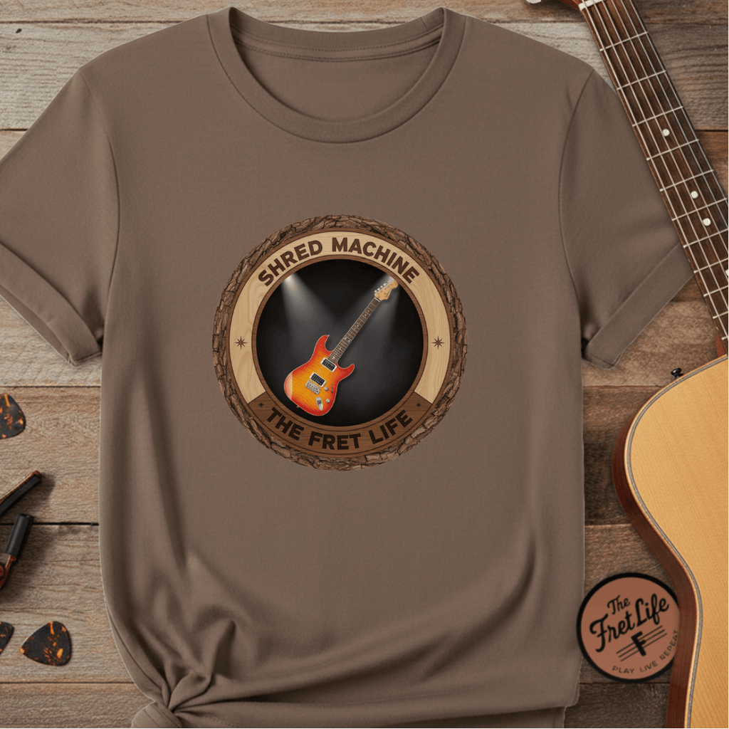Printify T-Shirt Espresso / S Shred Machine Tee | Charvel Superstrat Electric Guitar Fan Shirt