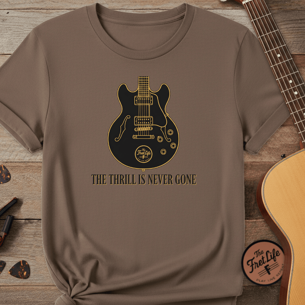 Printify T-Shirt Espresso / S The Thrill Is Never Gone – A Tribute to the King of the Blues Tee
