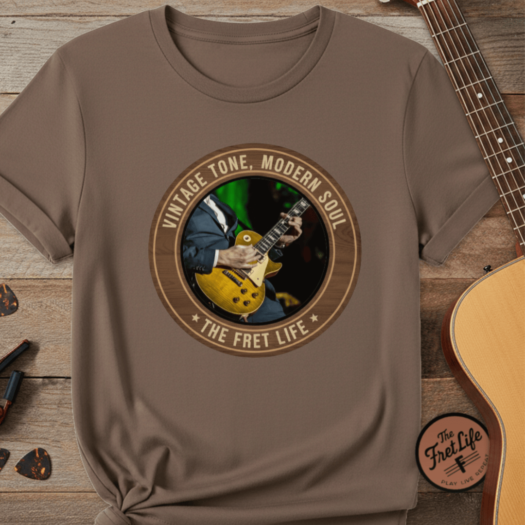 Printify T-Shirt Espresso / S Vintage Tone Modern Soul T-Shirt | JB Blues Guitar Tee